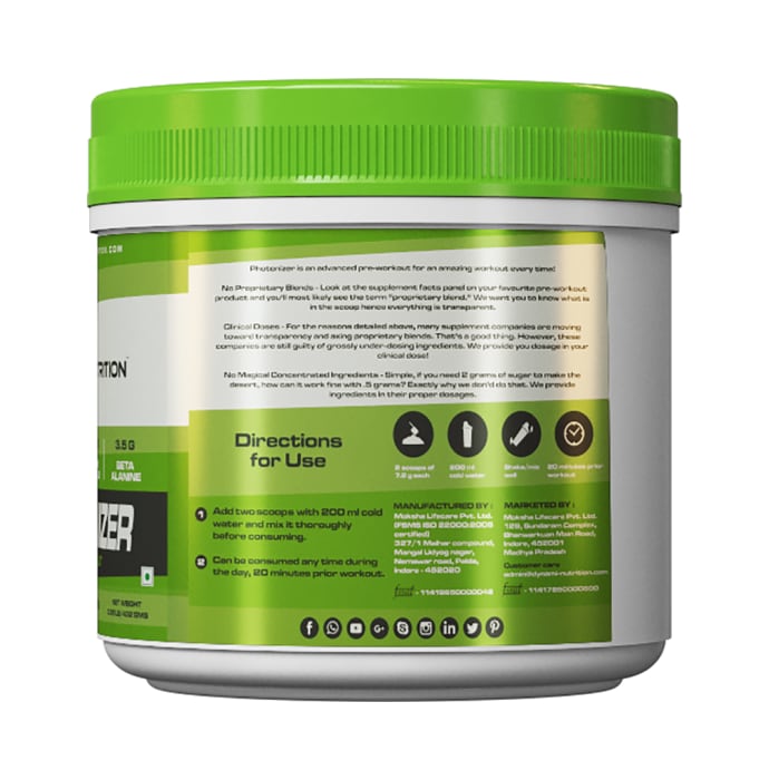 Dynami Nutrition Photonizer Pre-Workout Powder Green Apple (0.95lb)