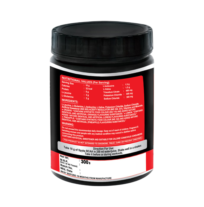 Endura Spyke BCAA with Glutamine Powder Pineapple (300gm)