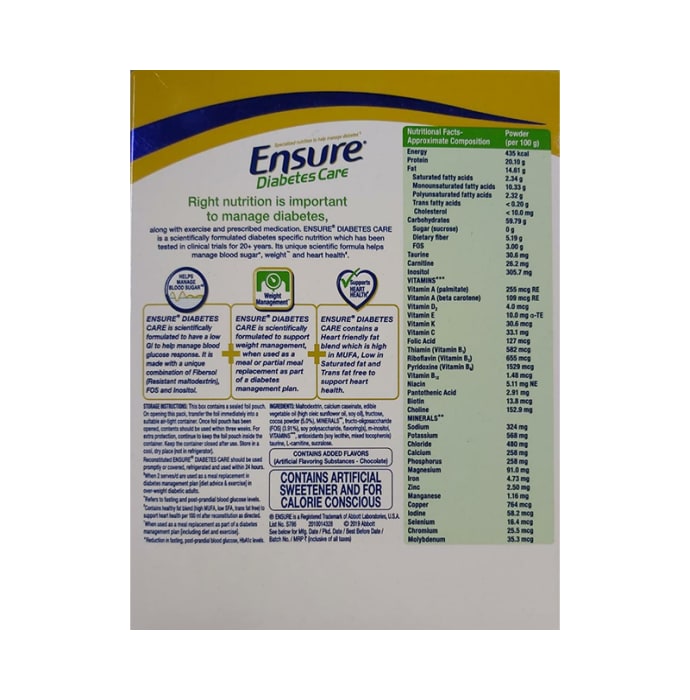 Ensure diabetes care powder chocolate