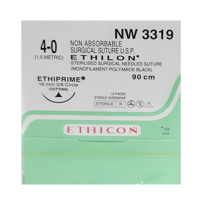 Ethilon NW 3319 Non Absorbable Surgical Suture 90cm Circle Cutting