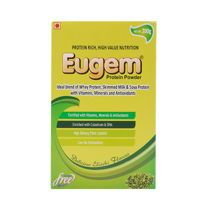 Eugem Protein Powder Delicious Eliachi Sugar Free (200gm)