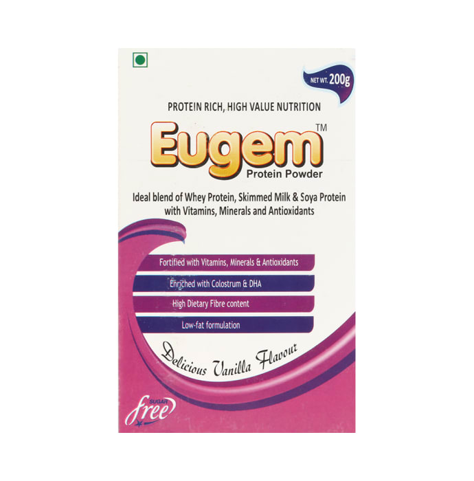 Eugem Protein Powder Delicious Vanilla Sugar Free (200gm)