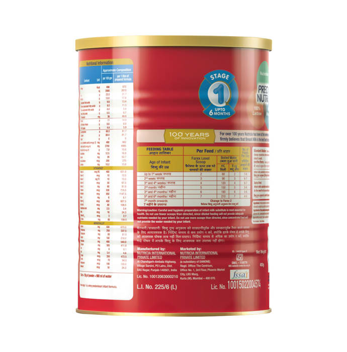 Farex stage 1 infant formula powder tin