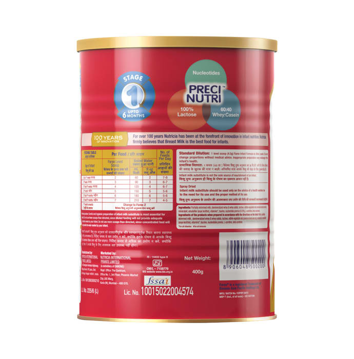 Farex stage 1 infant formula powder tin