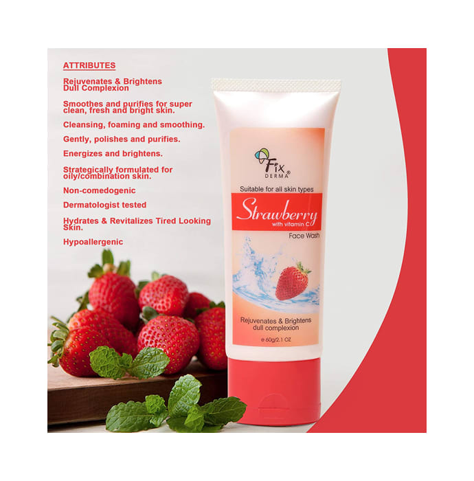 Fixderma Face Wash Strawberry with Vitamin C (60gm)