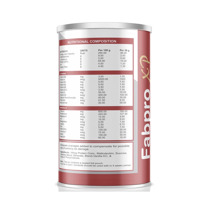 Friska Fabpro XP Whey Powder Vanilla Gluten Free (400gm)