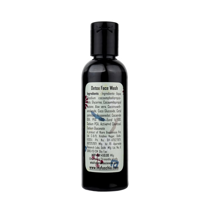 Fuschia Soap Free Face Wash Detox Activated Charcoal (100ml)