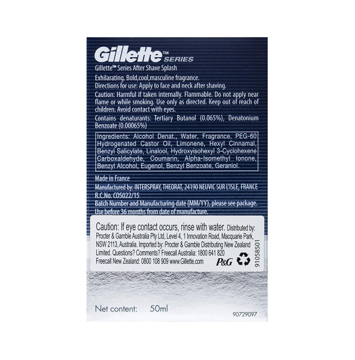 Gillette After Shave Splash Lotion Arctic Ice (100ml)