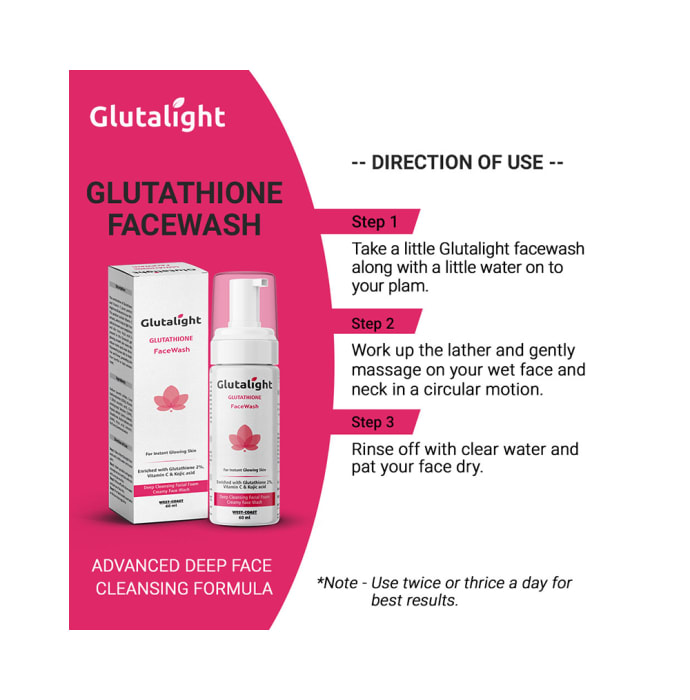 Glutalight Glutathione Face Wash (60ml)