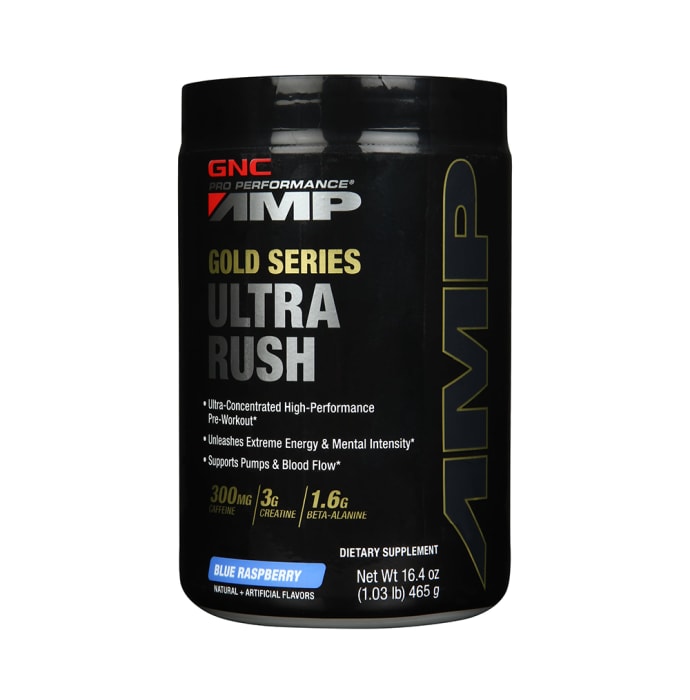 GNC Pro Performance AMP Gold Series Ultra Rush Blue Raspberry (465gm)