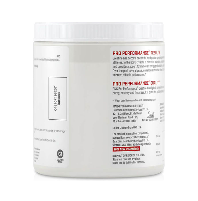 GNC Pro Performance Creatine Monohydrate 3000mg Powder Unflavoured (250gm)