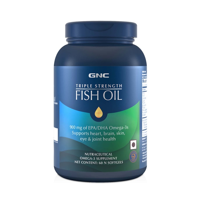 GNC Triple Strength Fish Oil Softgel Capsules (120'S)