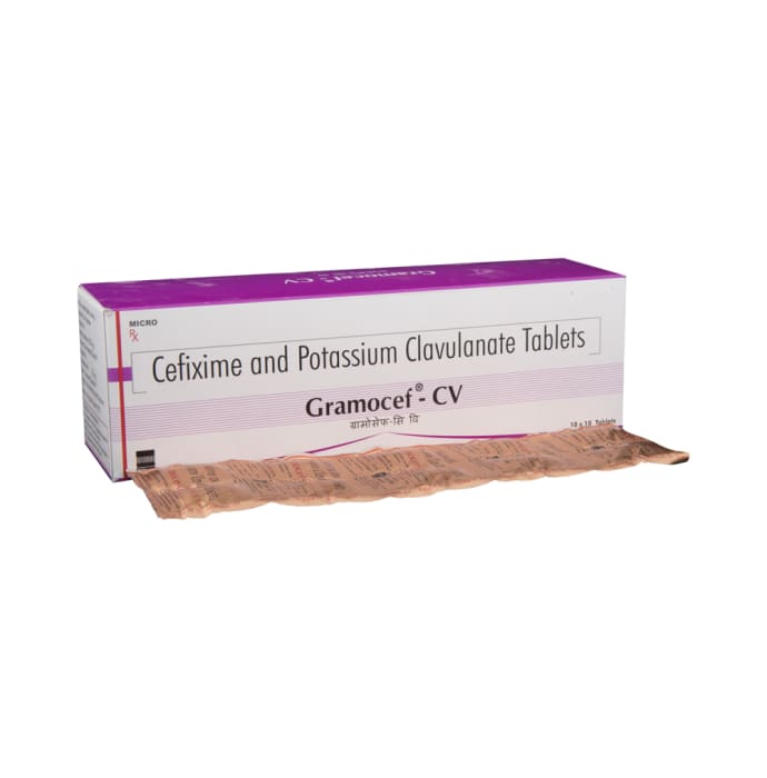 Gramocef CV 200 mg / 125 mg Tablet (10'S)