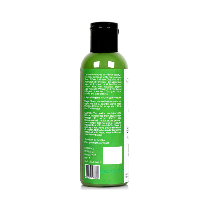 Greenberry Organics Face Wash Green Clay Mud (100ml)