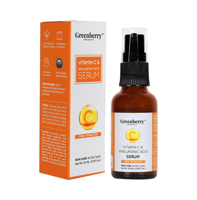 Greenberry Organics Vitamin C & Hyaluronic Acid Serum (30ml)