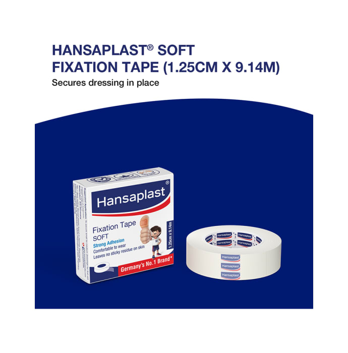 Hansaplast Soft Fixation Tape 1.25cm X 9.14m