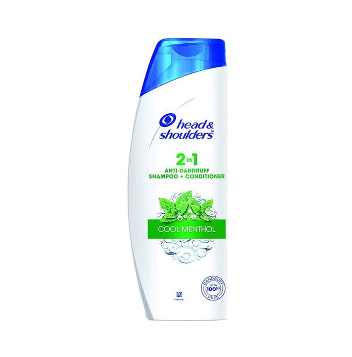 Head & Shoulders Cool Menthol 2 in 1 Anti-Dandruff Shampoo+Conditioner (180ml)