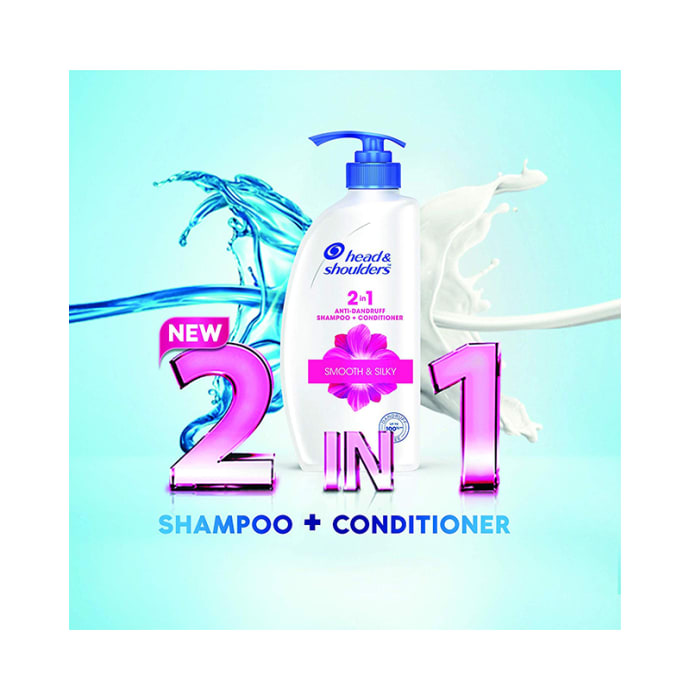 Head & Shoulders Smooth & Silky 2 in 1 Anti-Dandruff Shampoo+Conditioner (180ml)