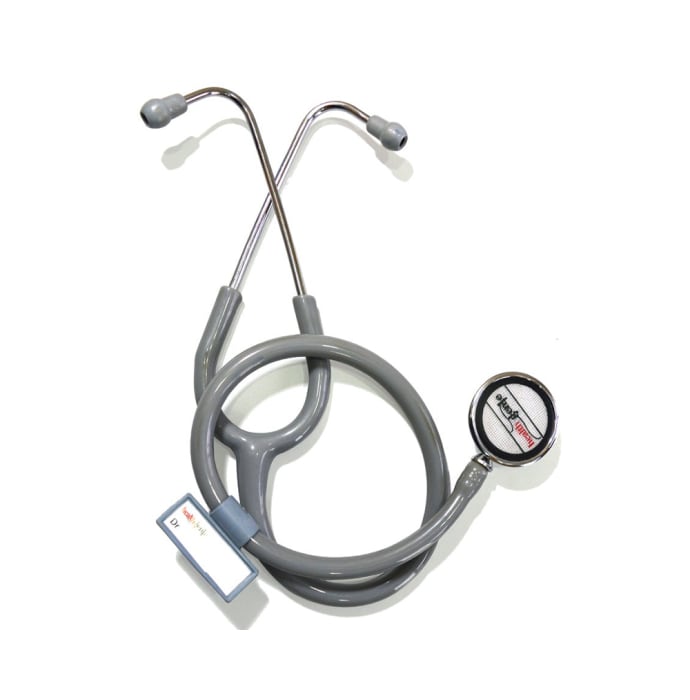 Healthgenie hg-404g aluminium double stethoscope grey