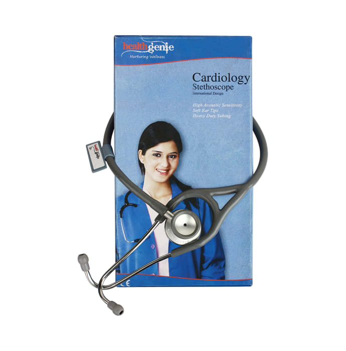 Healthgenie hg-404g aluminium double stethoscope grey