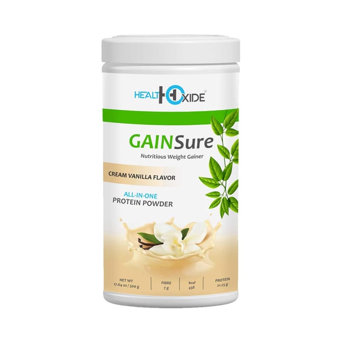 HealthOxide GainSure Protein Powder Cream Vanilla (500gm)