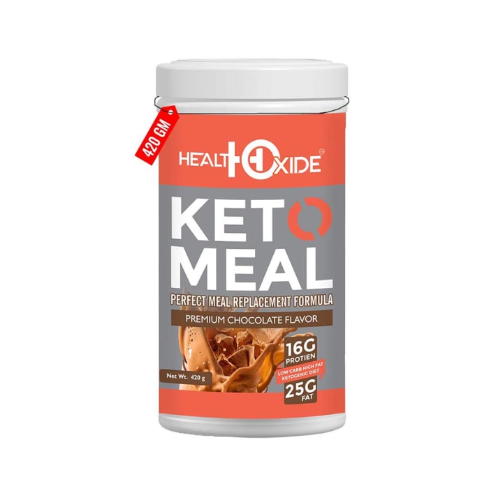 HealthOxide Keto Meal Powder Premium Chocolate (420gm)