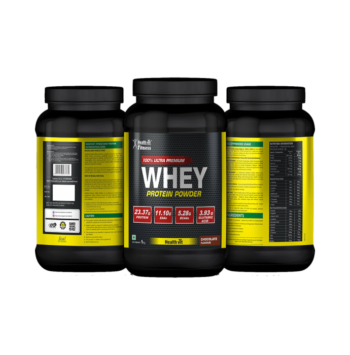 Healthvit 100% ultra premium whey protein powder chocolate (2.2lb)