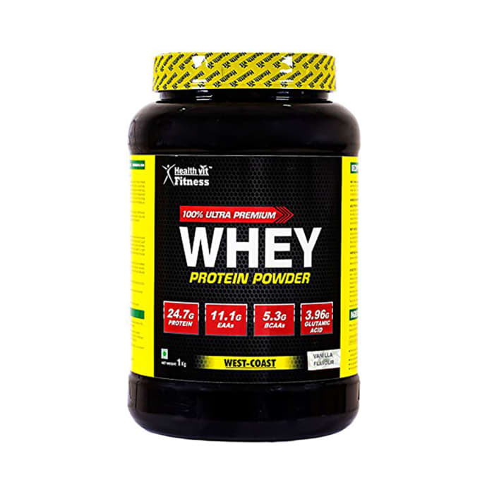 Healthvit 100% ultra premium whey protein powder vanilla (2.2lb)