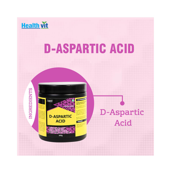 HealthVit D-Aspartic Acid Powder Unflavoured (300gm)