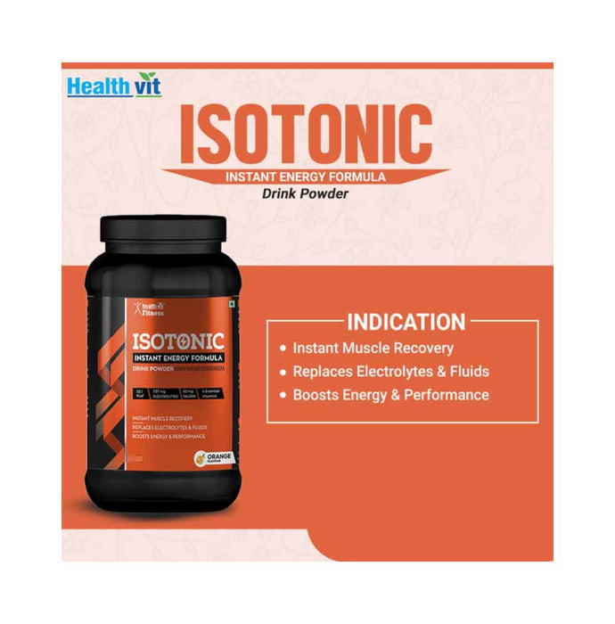 HealthVit Fitness Isotonic Instant Energy Formula Drink Powder Orange (1kg)