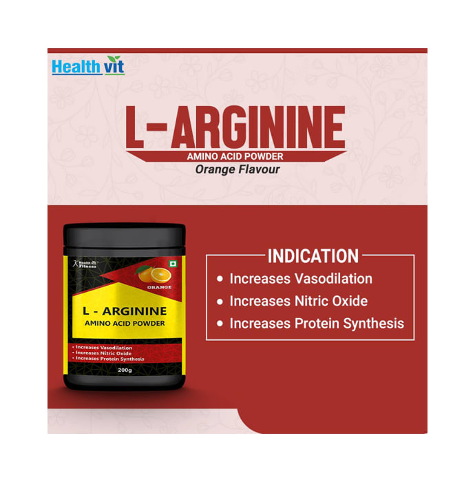 HealthVit Fitness L-Arginine Powder Orange (200gm)