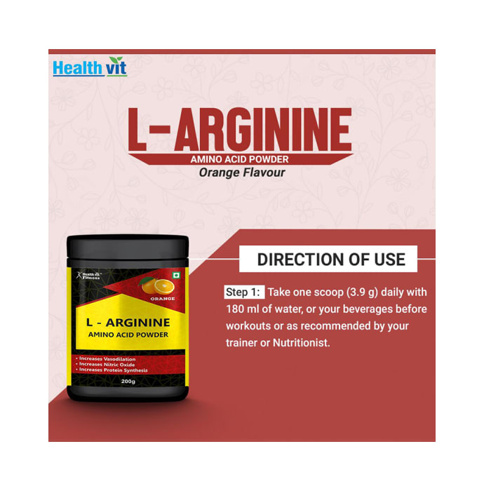 HealthVit Fitness L-Arginine Powder Orange (200gm)