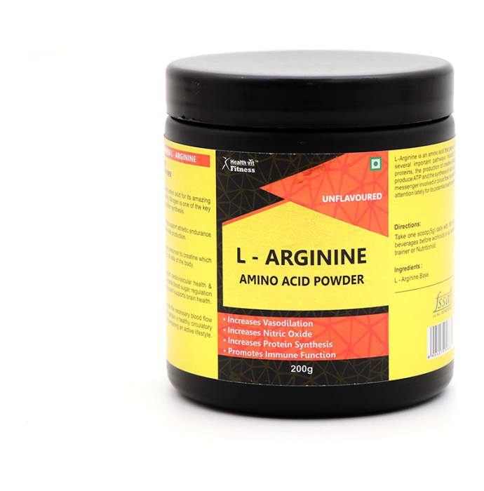 HealthVit Fitness L-Arginine Powder Unflavoured (200gm)