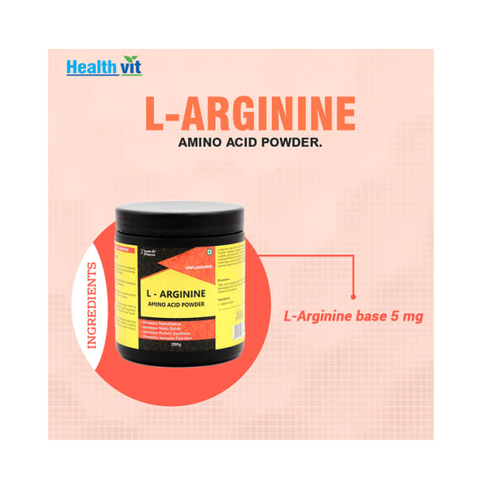 HealthVit Fitness L-Arginine Powder Unflavoured (200gm)