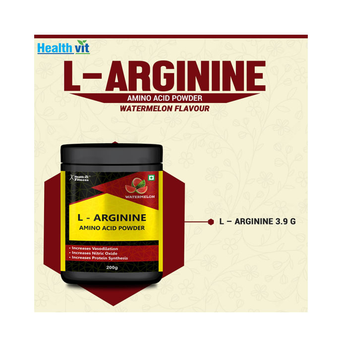 HealthVit Fitness L-Arginine Powder Watermelon (200gm)