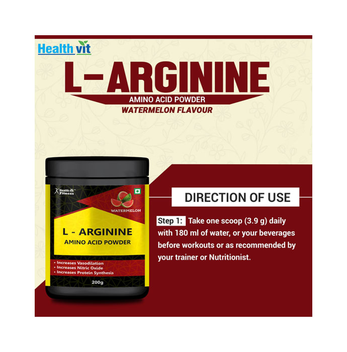 HealthVit Fitness L-Arginine Powder Watermelon (200gm)