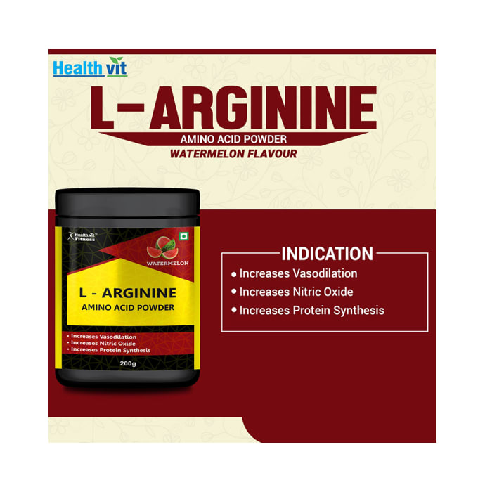 HealthVit Fitness L-Arginine Powder Watermelon (200gm)