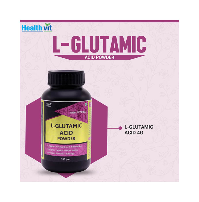 Healthvit fitness l-glutamic acid powder