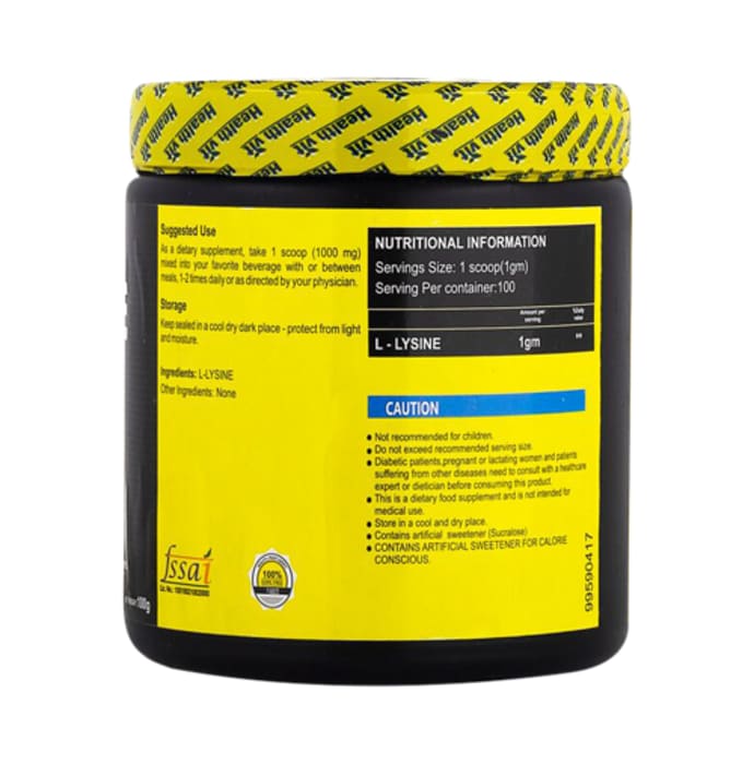 Healthvit fitness l-lysine powder (100gm)