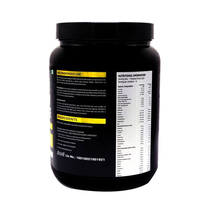 HealthVit Fitness Raw Whey Isolate Powder Unflavoured (500gm)