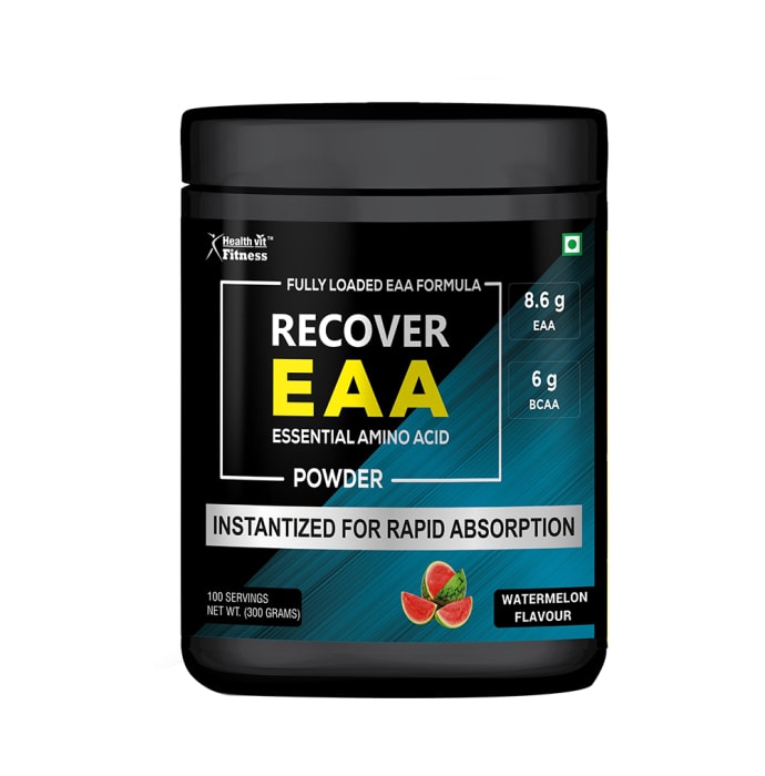 HealthVit Fitness Recover EAA Essential Amino Acid Powder Watermelon (300gm)