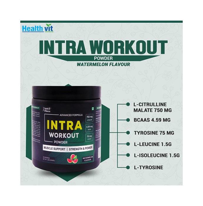 HealthVit Intra Workout Powder Watermelon (300gm)