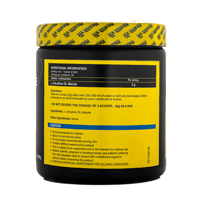 Healthvit l-citrulline malate powder (100gm)