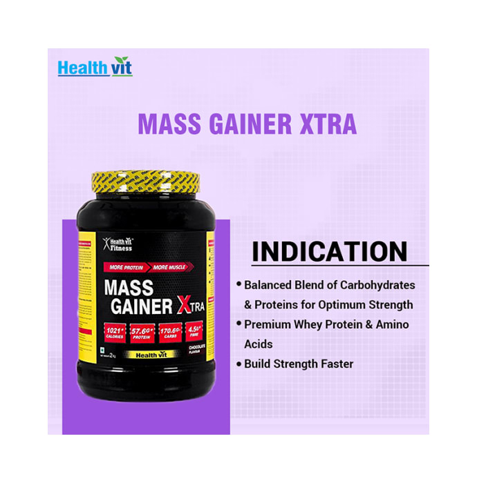 Healthvit mass gainer xtra powder chocolate