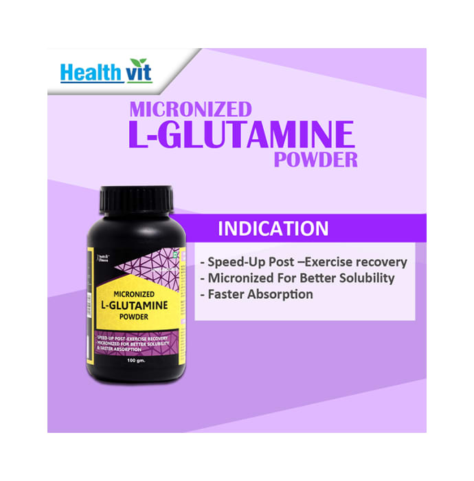 Healthvit micronised glutamine powder (100gm)