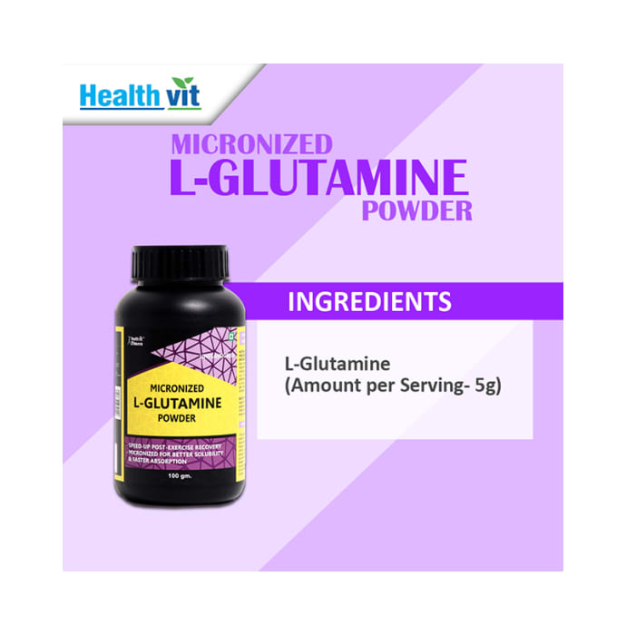 Healthvit micronised glutamine powder (100gm)