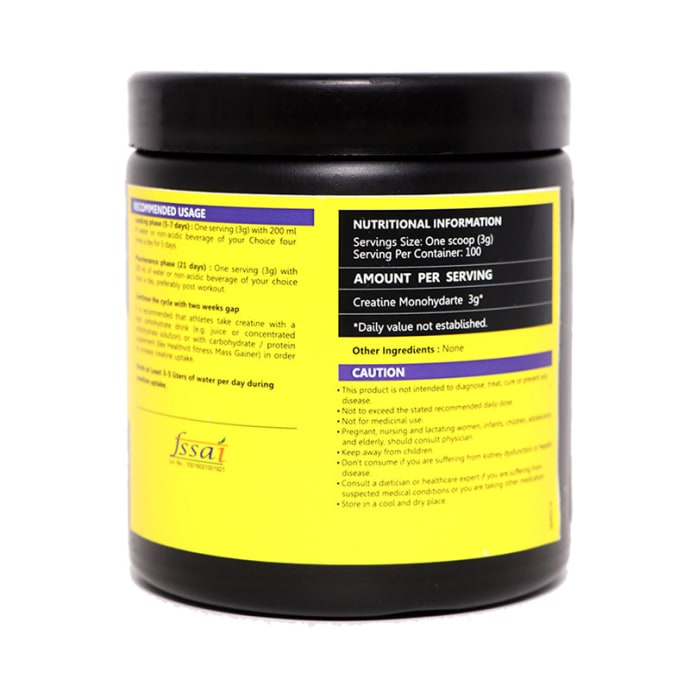 Healthvit micronized creatine monohydrate powder (100gm)