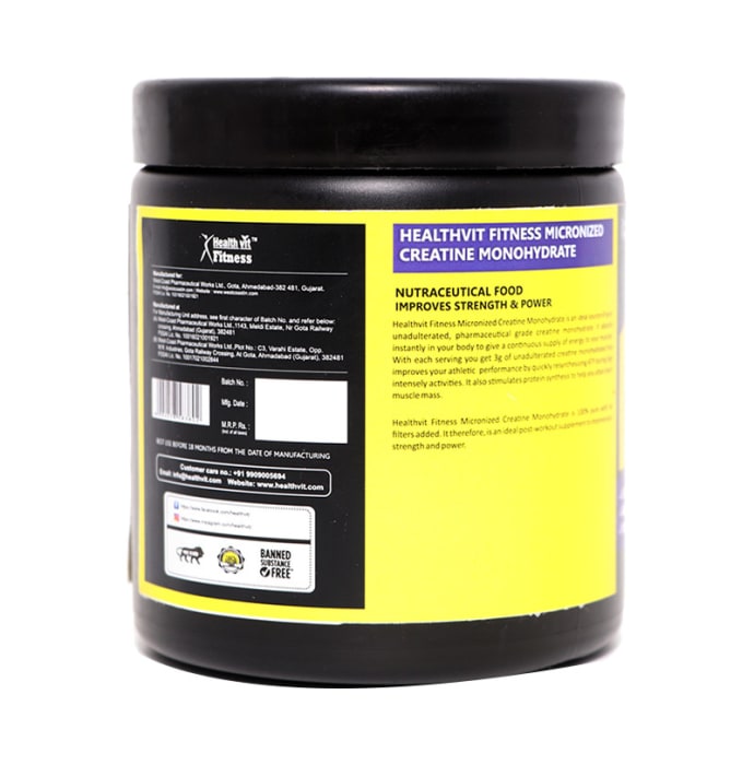 Healthvit micronized creatine monohydrate powder (100gm)