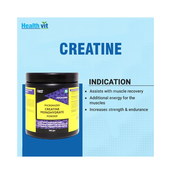 Healthvit micronized creatine monohydrate powder (100gm)