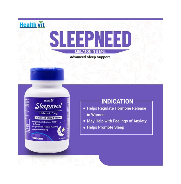 HealthVit Sleepneed Melatonin 5mg Tablet (60'S)